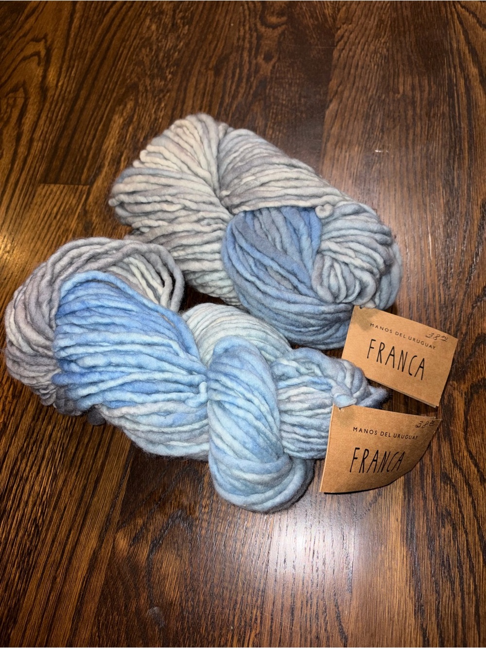 2 Skeins Manos del Uruguay Franca Super Bulky 100% Superwash Merino Wool Yarn